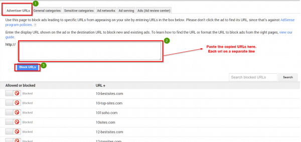 increase adsense earnings in 2017 by blocking advertising urls - how