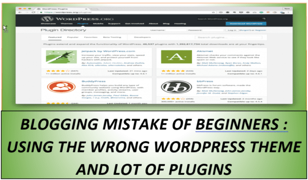 BLOGGING MISTAKE USING WRONG WORDPRESS THEME PLUGINS