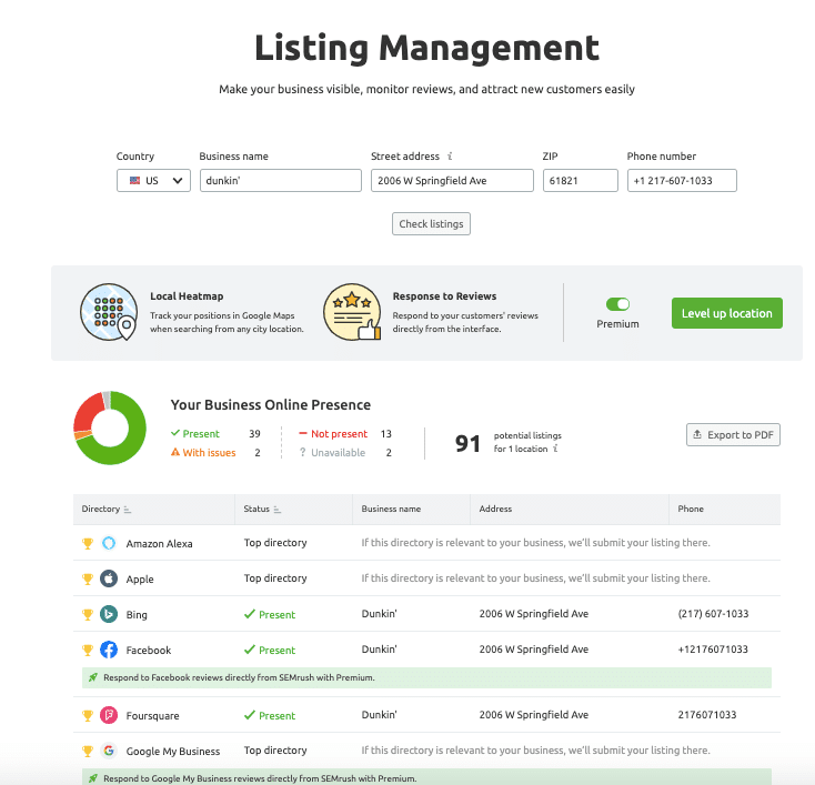 SEMRUSH Review 2024 - Product Changes that are Easy to Use 16 list management local seo semrush